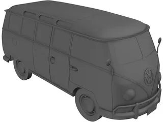 Volkswagen T1 Type 2 3D Model preview