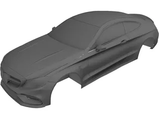 Mercedes-AMG C63 Coupe Body 3D Model preview