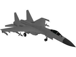 Sukhoi SU-35S Flanker-E 3D Model preview
