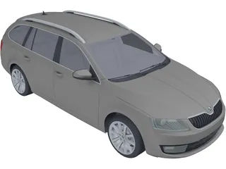 Skoda Octavia Combi (2014) 3D Model preview