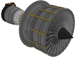 Jet Engine 3D Model preview