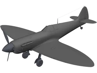 Supermarine Spitfire 3D Model preview