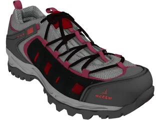 Hiking Boot 3D Model preview