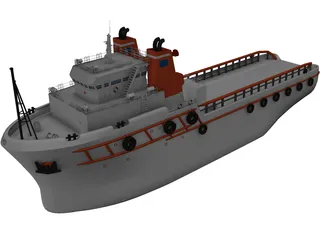Tugboat 3D Model preview