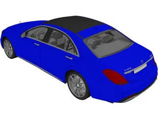 Mercedes-Benz S560 W222 4matic (2018) 3D Model preview