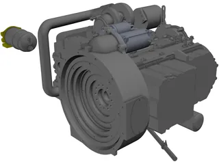 Perkins 1104D-44t Engine 3D Model preview