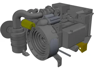 Perkins 1104A-44T Engine 3D Model preview