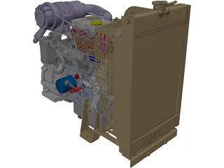 Perkins 403D-11 Engine 3D Model preview