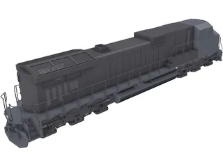 GE Dash 9 3D Model preview