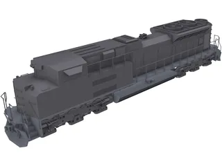 EMD SD70AC 3D Model preview