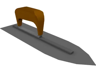 Steel Concrete Finishing Trowel 3D Model preview