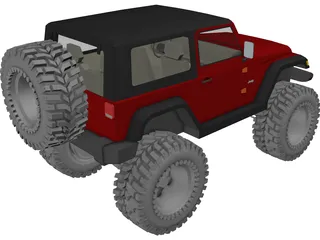Jeep Wrangler TJ (2006) 3D Model preview