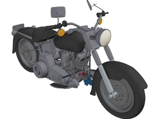 Harley-Davidson Fatboy 3D Model preview
