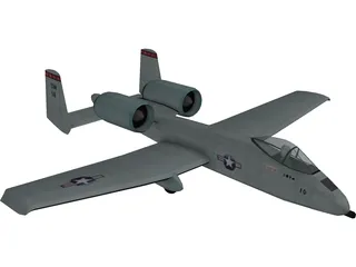 A-10 Thunderbolt II 3D Model preview
