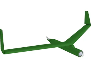 Birdseye Unmanned Drone Glider 3D Model preview