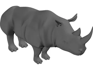 Rhinoceros 3D Model preview