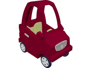 Coupe Toy Car 3D Model preview