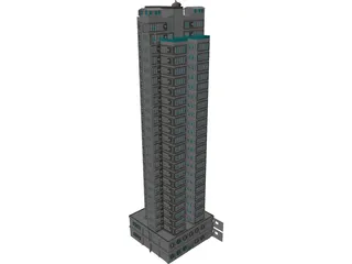 HK Residential Tower 3D Model preview