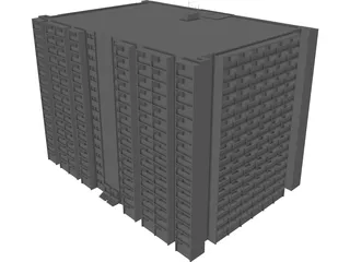 Apartment Tower Warsaw 3D Model preview