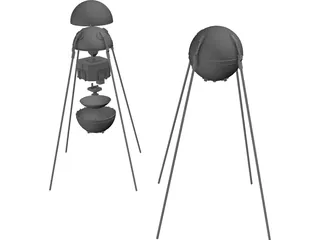 Sputnik Satellite 3D Model preview