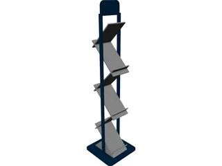 Broschure Stand 3D Model preview