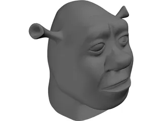 Shrek Head 3D Model preview