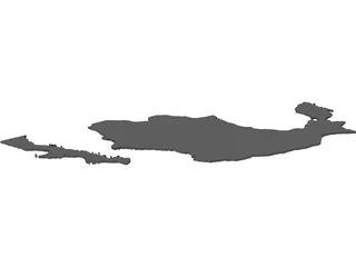 Mexico Map 3D Model preview