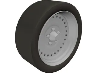 Wheel Tire 3D Model preview