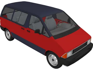 Ford Aerostar XLT Van (1994) 3D Model preview