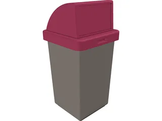 Rubbish Bin 3D Model preview