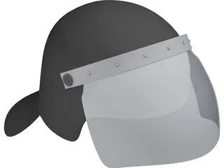 Anti-Riot Police Helmet 3D Model preview