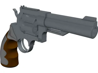 Smith and Wesson Revolver 3D Model preview