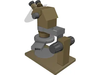 Single Dioptor Stereo Mcroscope 3D Model preview