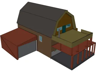 Russian Village House 3D Model preview