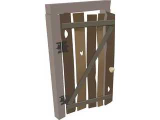 Old Door 3D Model preview