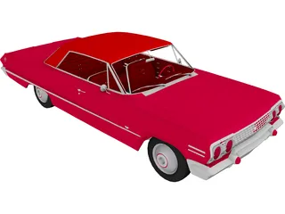 Chevrolet Impala 2-door (1963) 3D Model preview