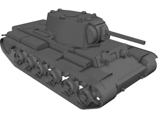 Tank KV-1 3D Model preview