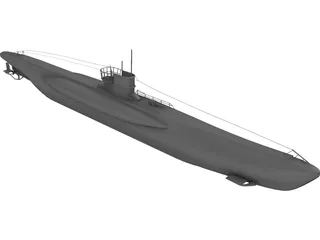 U boot VII 3D Model preview