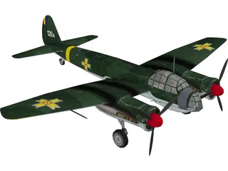 Junkers Ju 88A-4 3D Model preview