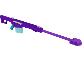 Barret M-85 3D Model preview