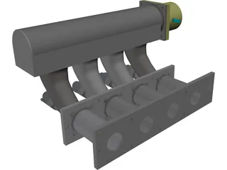 Honda CRX-Civic 84-87 Performance Intake Manifold 3D Model preview