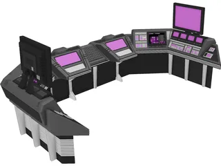 Workstation Console 3D Model preview