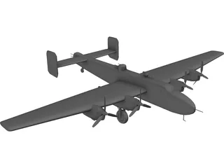 Handley Page Halifax B.III 3D Model preview