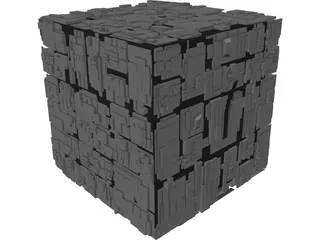 Borg Cube 3D Model preview