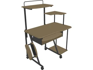 Desk Computer 3D Model preview