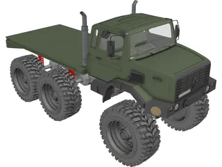 Military Truck 6x6 3D Model preview