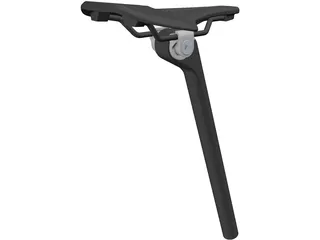 Seat Post with Saddle 3D Model preview