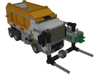 LEGO City Garbage Truck 3D Model preview
