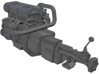 Ford Zetec Engine 3D Model preview