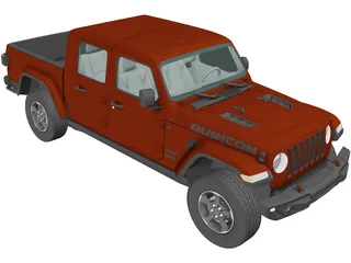 Jeep Gladiator Rubicon (2020) 3D Model preview